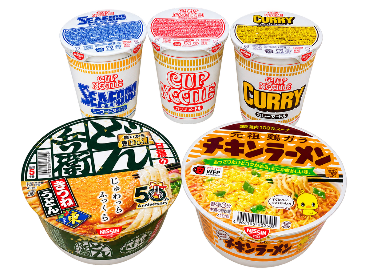 080. 日清カップヌードル5点セット
