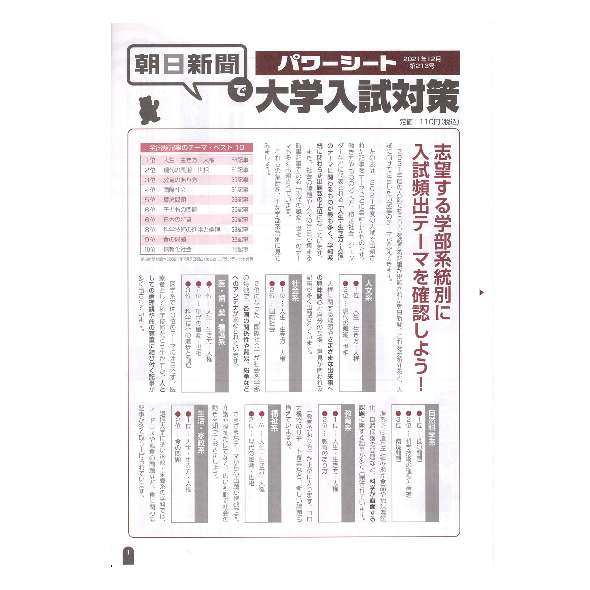 無料】パワーシート大学入試小論文対策 – ASA作草部