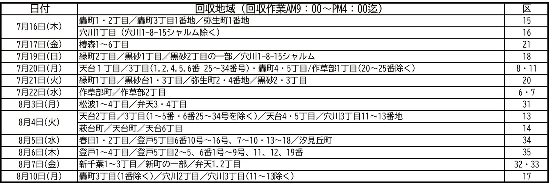 期間：7/16～8/10