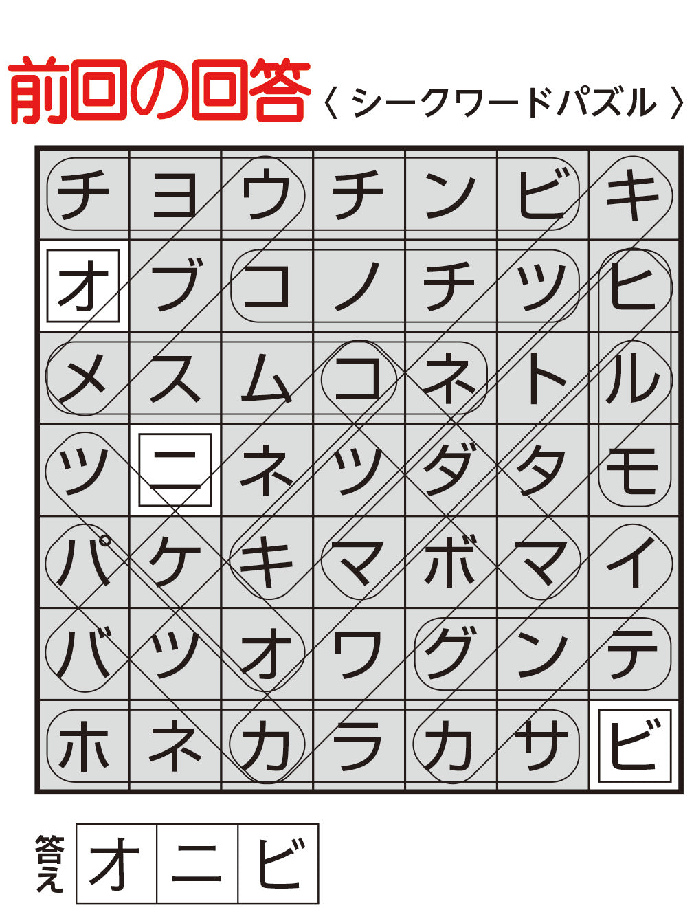 漢字ぐるぐるパズル  ＜６月号＞